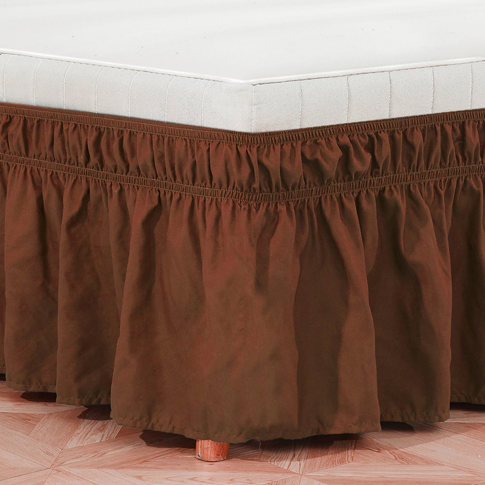 Elastic Ruffles Bed Skirt - Calm Cloud Bedding